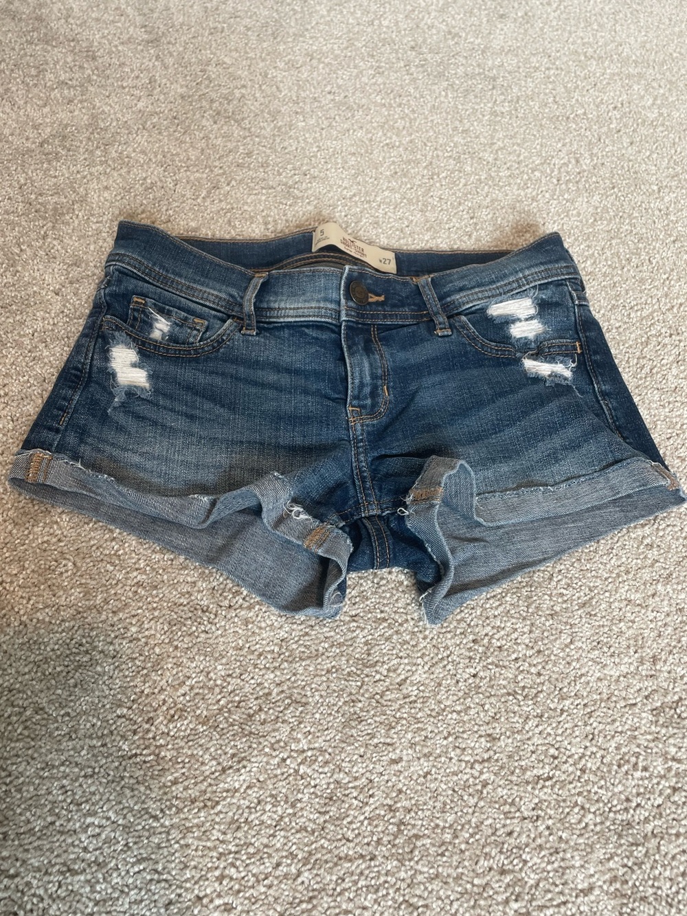 Hollister Low Rise Denim Shorts